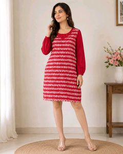 Chic Red Lace Overlay Dress