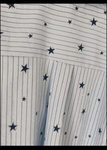 Chic Striped Star Twist Front Top