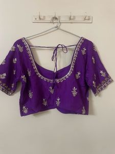 Vibrant Purple Embroidered Ethnic Skirt