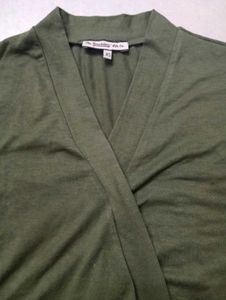 Olive Green Wrap Style Top