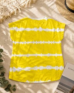 ⭐Yellow Tie-Dye T-Shirt "Never Stop Exploring"