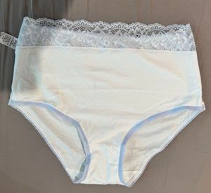 Lace Trimmed Cotton Briefs (Pack of 2)
