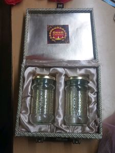 Trunk Box With 2 Glass Jars