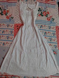 Simple White A-Line Dress