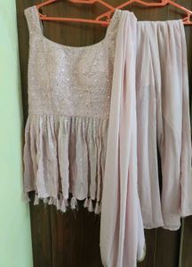 Pink Embroidered Kurta Set