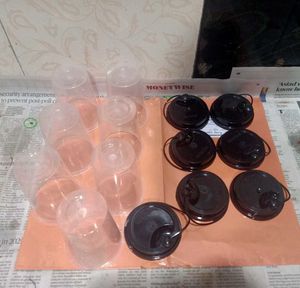 parcel juice glass and Lids