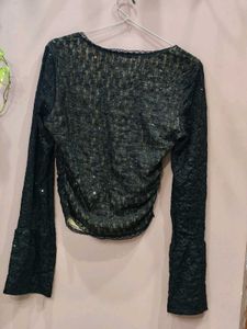 Stylish Black Lace Top