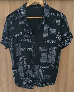 🗞️ ZARA Newspaper Print Resort Shirt 🗞️