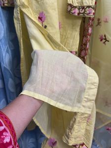 Beautifully Embroidered Yellow Kurta Set
