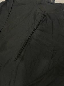 Elegant Black Mandarin Collar kurta