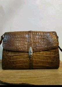 Vintage Crocodile Leather Crossbody Bag✨