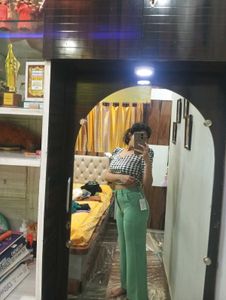 High-Waisted Emerald Green Pants