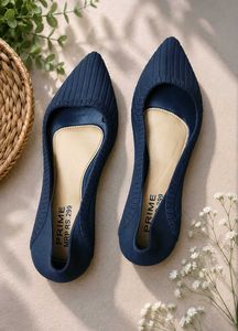 Navy Blue Ballet Flats