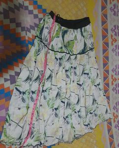 Boho Style Tropical Print Skirt