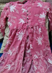 Floral Print Front Cutting Dress