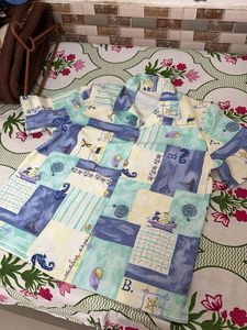 Men's Nautical Print Casual Shirt