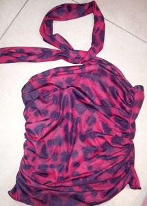 Stylish Ruched Halter Top