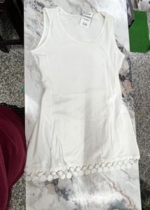 combo of 2 White Lace Trim Tank Top