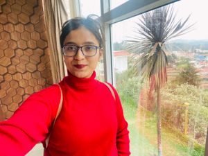 Vibrant Red Ribbed Turtleneck Sweater