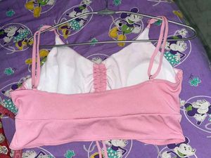 SHEIN Cute Ruched Spaghetti Strap Crop Top