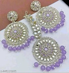 Elegant Mirror Work Jhumka Earrings