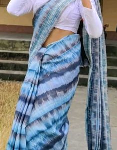 Beautiful Bluish Green&amp; Grey Saree