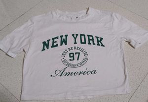 New York Graphic Crop T-Shirt🍋‍🟩
