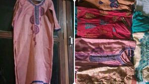 Combo pack of 4 embroidered salwar suit.