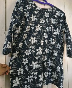 🖤 Pure cotton Floral Short Kurti 🔥