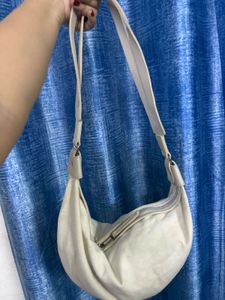 Canvas Moon Shoulder Bag