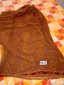 Elegant 2d Bandhani Print Saree