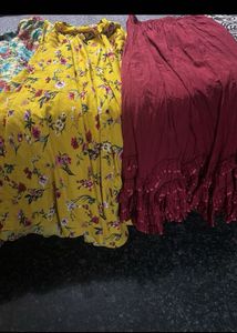 Bohemian Floral & Ruffled Skirts combo of 3