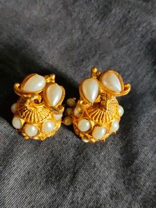 Elegant Pearl Jhumka Earrings