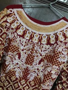 Elegant Maroon Embroidered Kurta Set