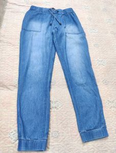 Denim Jogger 👖, Style With 😎