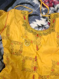 Mustard Yellow Frock Long
