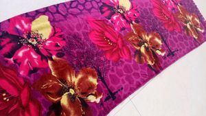 Floral Print Fleece Fabric Pieces Super Soft Stole