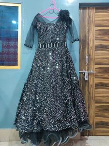 Heavy Cinderella Gown With Beautiful Siquence Work