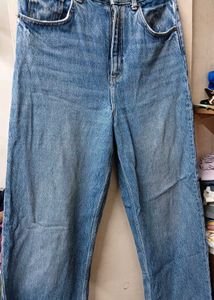 Classic Blue Wash Wide Leg Jeans