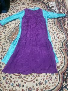 Teal Kurta with Purple