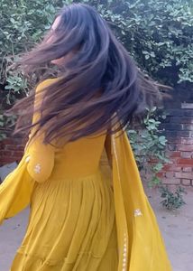 Yellow Anarkali Suit Set
