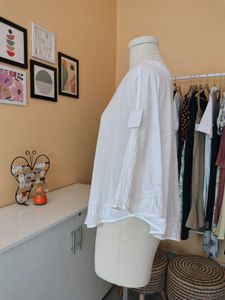 White Embroidered Tunic Top