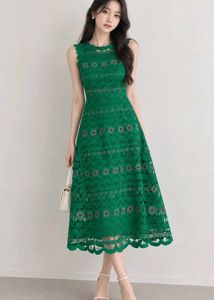 Vibrant Green Lace Dress