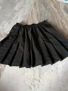 Black Pleated Mini Skirt