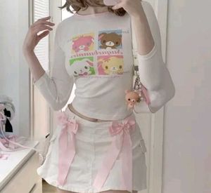 Cute Kawaii Long Sleeve Cropped Top