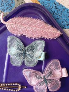 Cute Butterfly &amp; Embellished Hair Clips Set