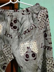 length 35,Cute Panda Print Pajama Pants