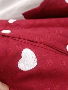 Maroon Heart Print shirt