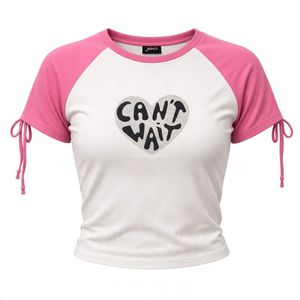 Cute Pink & White "Can't Wait" Heart