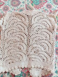 Boho Crochet Button-Up Vest